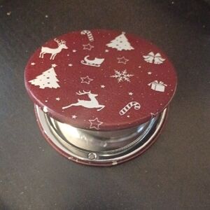 Festive Red Compact Mirror